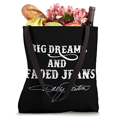 Big Dreams and Faded Jeans Dolly Parton Tote Bag