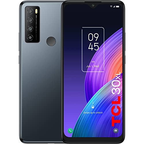 TCL 30XL |2022| Unlocked Cell Phone, 6.82 inch Vast Display, 5000mAh Battery, Android 12 Smartphone, 50MP Rear+13MP Front Camera, 6GB RAM + 64GB ROM, US Version, Dual Speaker, Night Mist (No 5G)