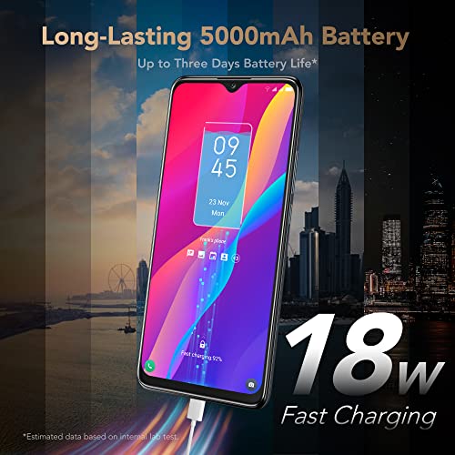 TCL 30XL |2022| Unlocked Cell Phone, 6.82 inch Vast Display, 5000mAh Battery, Android 12 Smartphone, 50MP Rear+13MP Front Camera, 6GB RAM + 64GB ROM, US Version, Dual Speaker, Night Mist (No 5G)