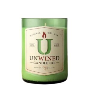unwined candle eastern amber signature candle – recycled wine bottle candle
