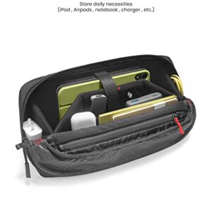 tomtoc Carrying Case for Steam Deck Console & Accessories, Protective Shoulder Bag Pouch with Pockets Fit Console, Original AC Charger Adapter, Original Dock, Lightweight Everyday Carry Bag for Travel