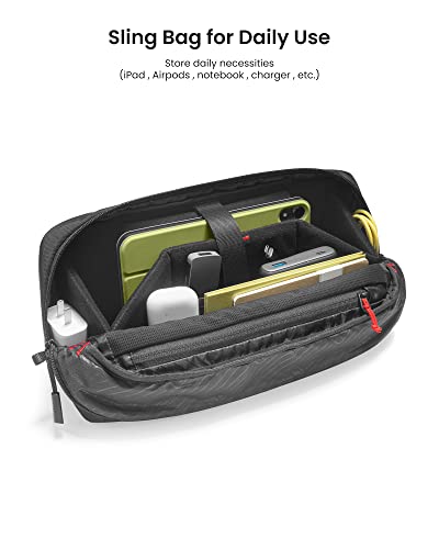tomtoc Carrying Case for Steam Deck Console & Accessories, Protective Shoulder Bag Pouch with Pockets Fit Console, Original AC Charger Adapter, Original Dock, Lightweight Everyday Carry Bag for Travel