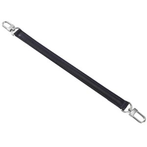 genuine leather plain strap replacement top handle leather strap for neonoe handbag(black-silver lock)