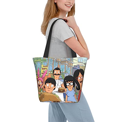 Bobs-Burgers Women's Tote Bag Large Capacity Shoulder Handbag For School Travel Beach Shopping Business Work