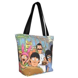 Bobs-Burgers Women's Tote Bag Large Capacity Shoulder Handbag For School Travel Beach Shopping Business Work