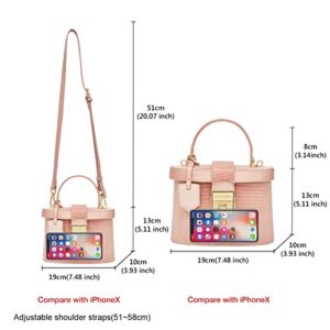 Designer Bucket Hangbag for Women Chic Stylish Girl Mini Box Crossbody Bag Clutch Purse Casual Fashion Shoulder Bag Simple Tote