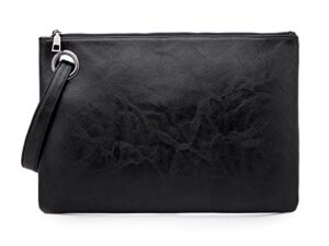 handafa patchwork western clutch evening handbag color block clutch bag wristlet handbags for women(black)