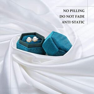 JZTang Hexagon Velvet Ring Box Single Ring Display Holder Elegant Jewelry Storage Box Gift for Proposal Engagement Anniversary Birthday Ceremony (black)