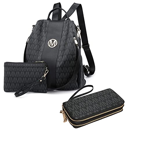 MKP Women Fashion Backpack Handbags with Matching Wallet