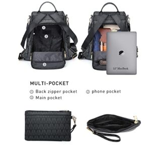 MKP Women Fashion Backpack Handbags with Matching Wallet