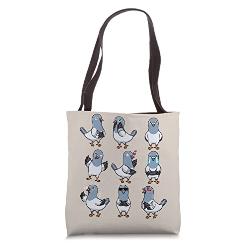 Pigeon Bird Columbidae Emoticons Pigeon Breeder Tote Bag