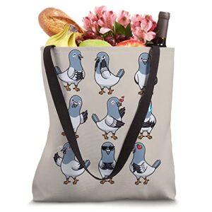 Pigeon Bird Columbidae Emoticons Pigeon Breeder Tote Bag