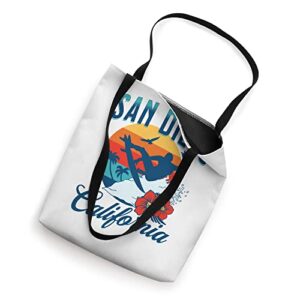 San Diego California Beach Surf Summer Vacation Vintage Tote Bag