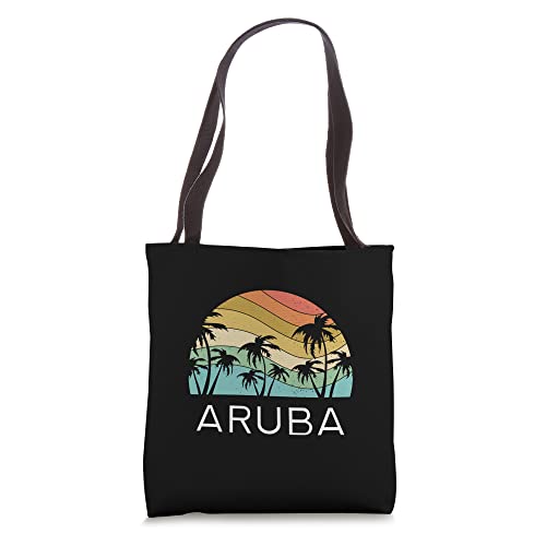 Aruba Island Beach Retro Vintage Vacation Souvenir Flag Tote Bag