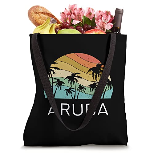 Aruba Island Beach Retro Vintage Vacation Souvenir Flag Tote Bag