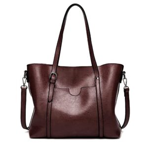pu leather bags for women business purse large school bag ladies coffee tote