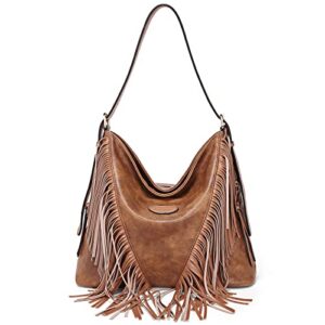 shoulder bags for women crossbody bags hobo satchel handbags tote bags vintage tassel multi pockets zipper adjustable strap