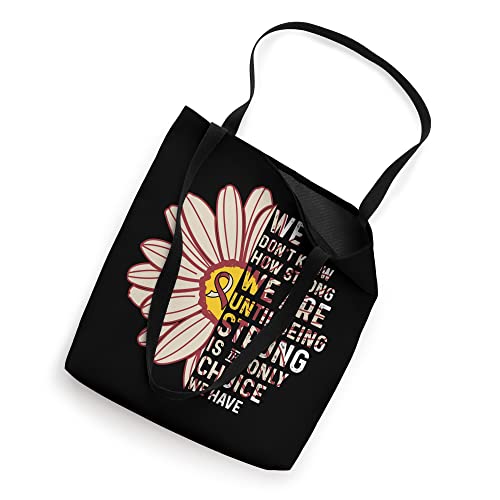 We are Strong- Throat Cancer Awareness Supporter Ribbon Tote Bag