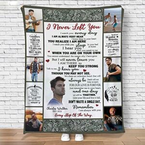 I Never Left You Memorial Photo Blanket Gift For Loss Of Son, Sentimental Blanket Gifts For Loss Of Brother, Sympathy Condolence Blanket Gift Remembrance Gift Memory Gifts Fleece/Sherpa Blanket