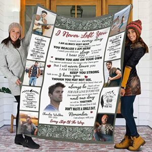 I Never Left You Memorial Photo Blanket Gift For Loss Of Son, Sentimental Blanket Gifts For Loss Of Brother, Sympathy Condolence Blanket Gift Remembrance Gift Memory Gifts Fleece/Sherpa Blanket