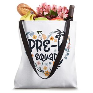 Cute Pre-K Squad School Admin Appreciation Back to School Tote Bag