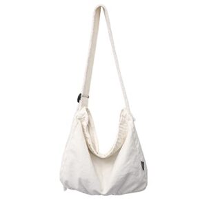 jqwsve canvas messenger bag retro hobo crossbody bag lightweight canvas shoulder tote handbag for women and men