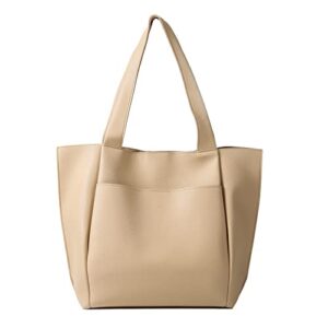 vodiu womens pu leather tote bag for women handbags top handle bags purses large capacity shoulder bag