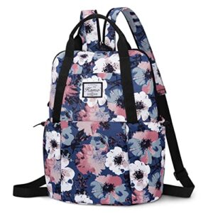 kamo women fashion backpack purse multi pockets original print daypack casual sling bag for women girls