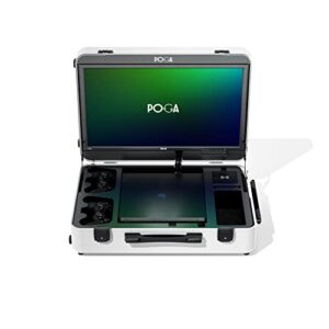 POGA PRO Premium Portable Console Travel Case incl. Trolley and 21,5'' ASUS Gaming Monitor for PS4 Pro - White