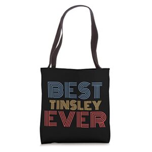 best tinsley ever funny personalized name tote bag