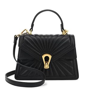 scarleton crossbody bags for women, handbags for women, top handle satchel purses for women, shoulder bag purse, h210001 – black