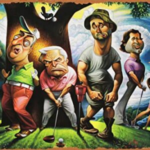 QIAN&XII Retro Metal Sign Vintage Tin Sign Caddyshack Movie Poster for Cafe Bar Man Cave Office Garage Home Wall Decor 12 X 8 inch, 8inch*12inch