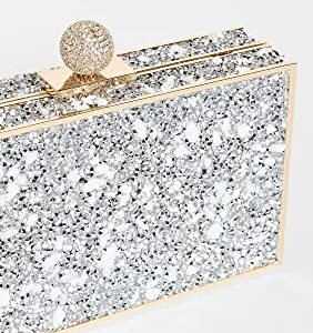 Sophia Webster Women's Clara Crystal Minaudiere, White/Gold, One Size