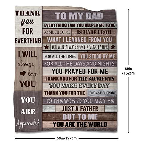 Gifts for Dad Blanket from Daughter,Dad Gifts from Daughter or Son,Dad Birthday Gift,Father Birthday Gift,Gifts for Father's Day from Daughter or Son,to My dad Blanket,Best Dad Gifts Throw Blanket