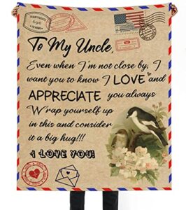 ajiiusv uncle gifts throw blanket from niece nephew to uncle fathers day blankets for uncle thanksgiving birthday gifts blankets 50″x60″