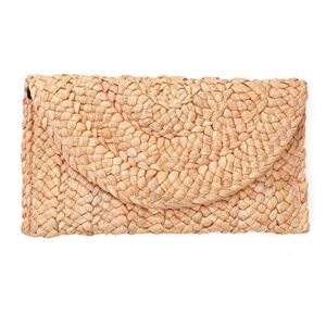 COOIENT Women's Straw Shoulder Crossbody Bag Summer Woven Purse Beach Straw Envelope Clutch Wallet for Women