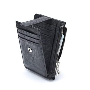 fependu slim wallet for women thin womens card holder rfid blocking genuine leather small wallets black