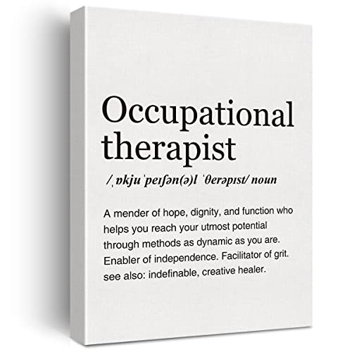 LEXSIVO Occupational Therapist Definition Print Canvas Wall Art Home Office Decor Modern Minimalist Painting 12x15 Canvas Poster Framed Ready to Hang Therapy Gift