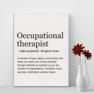 LEXSIVO Occupational Therapist Definition Print Canvas Wall Art Home Office Decor Modern Minimalist Painting 12x15 Canvas Poster Framed Ready to Hang Therapy Gift