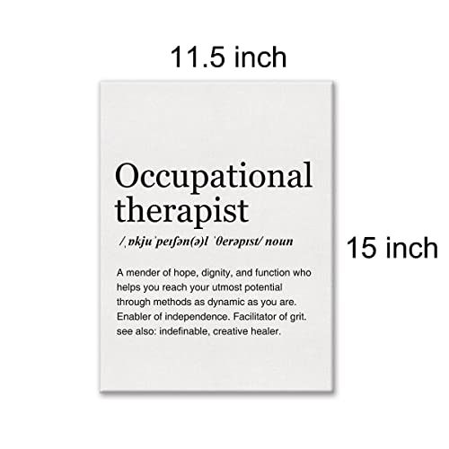 LEXSIVO Occupational Therapist Definition Print Canvas Wall Art Home Office Decor Modern Minimalist Painting 12x15 Canvas Poster Framed Ready to Hang Therapy Gift