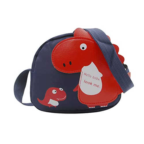 Amamcy Cute Dinosaur Crossbody Bag for Girls Boys Cartoon Messenger Bag Casual Daypack Kawaii Purse Mini Satchel Dinosaur Sling Bag