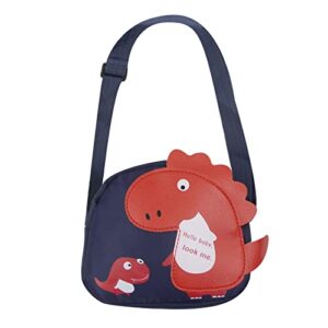 Amamcy Cute Dinosaur Crossbody Bag for Girls Boys Cartoon Messenger Bag Casual Daypack Kawaii Purse Mini Satchel Dinosaur Sling Bag