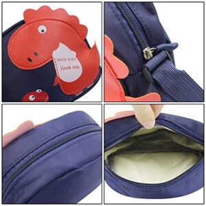 Amamcy Cute Dinosaur Crossbody Bag for Girls Boys Cartoon Messenger Bag Casual Daypack Kawaii Purse Mini Satchel Dinosaur Sling Bag