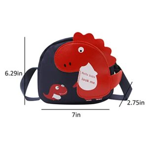 Amamcy Cute Dinosaur Crossbody Bag for Girls Boys Cartoon Messenger Bag Casual Daypack Kawaii Purse Mini Satchel Dinosaur Sling Bag