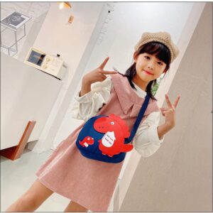 Amamcy Cute Dinosaur Crossbody Bag for Girls Boys Cartoon Messenger Bag Casual Daypack Kawaii Purse Mini Satchel Dinosaur Sling Bag