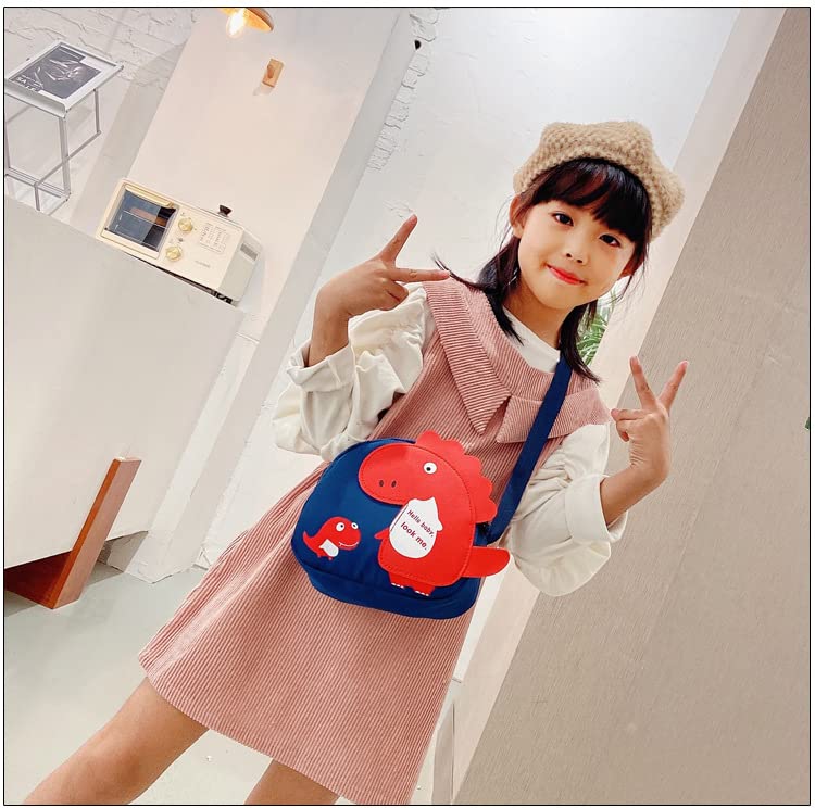 Amamcy Cute Dinosaur Crossbody Bag for Girls Boys Cartoon Messenger Bag Casual Daypack Kawaii Purse Mini Satchel Dinosaur Sling Bag