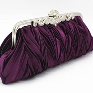 Geometry Suede Prom Cocktail Party Wedding Engagement Evening Bag Purse Clutch Pouch 10.64' x 4.73' x 1.58'(Purple)