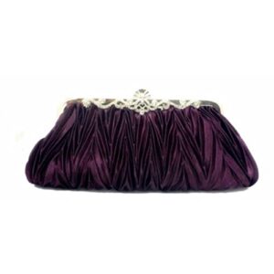 Geometry Suede Prom Cocktail Party Wedding Engagement Evening Bag Purse Clutch Pouch 10.64' x 4.73' x 1.58'(Purple)