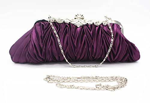 Geometry Suede Prom Cocktail Party Wedding Engagement Evening Bag Purse Clutch Pouch 10.64' x 4.73' x 1.58'(Purple)