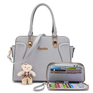 soperwillton women handbags purses wallet tote bag shoulder bags top handle satchel purse work bag set 2pcs